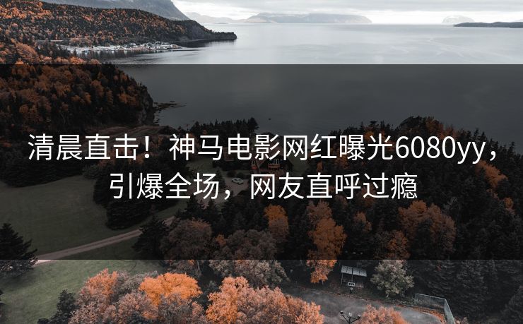 清晨直击！神马电影网红曝光6080yy，引爆全场，网友直呼过瘾